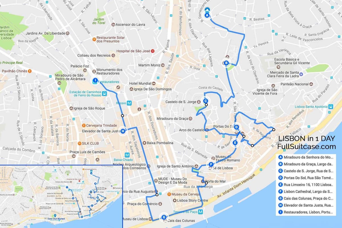 ユニバーサルスタジオジャパン、リスボンの地図