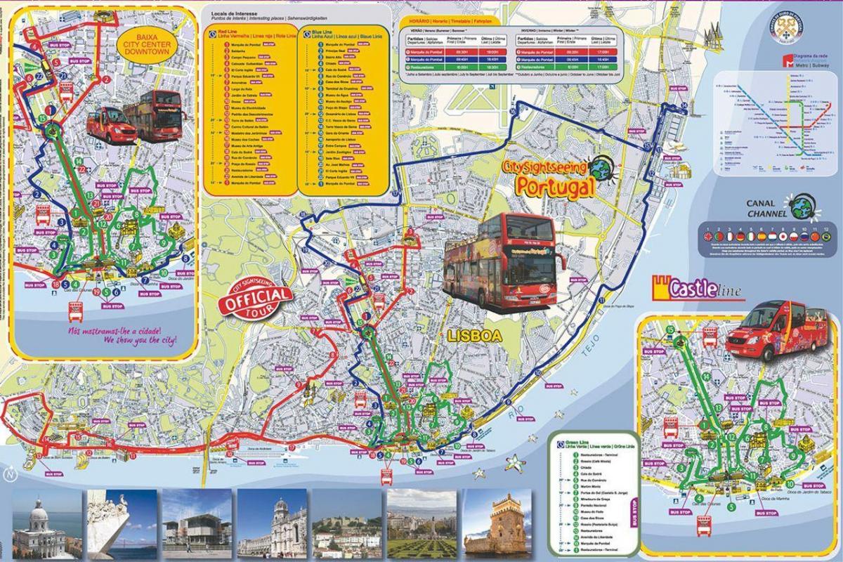 リスボンホテルルートマップ