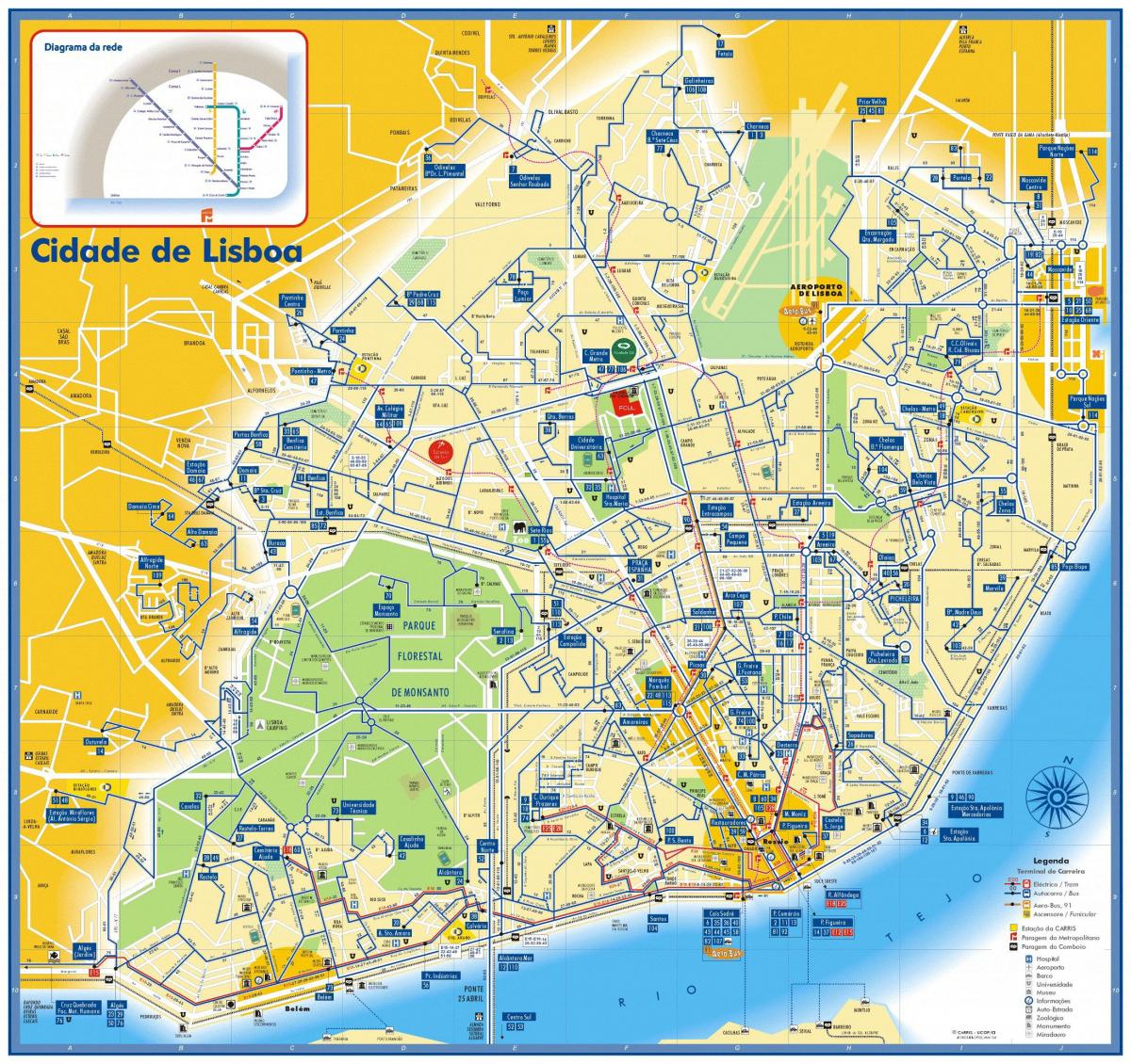 輸送リスボンの地図