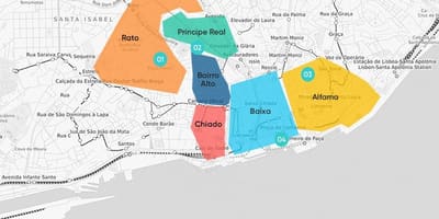 バリオアルリスボンの地図