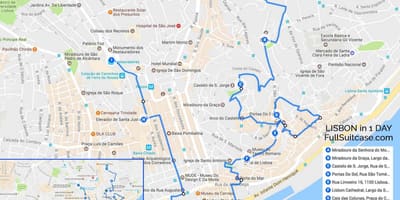ユニバーサルスタジオジャパン、リスボンの地図