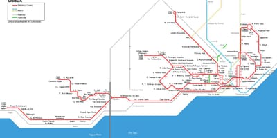 リスボントラム地図