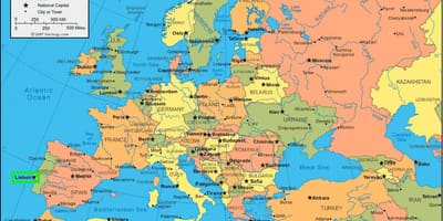 リスボンポルトガルの地図欧州