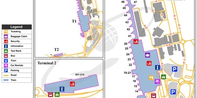 リスボン端末の地図