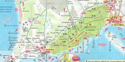 地図のリスボン海岸
