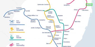 リスボンオリエンテ駅での地図