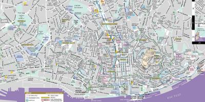 都市センターリスボンの地図